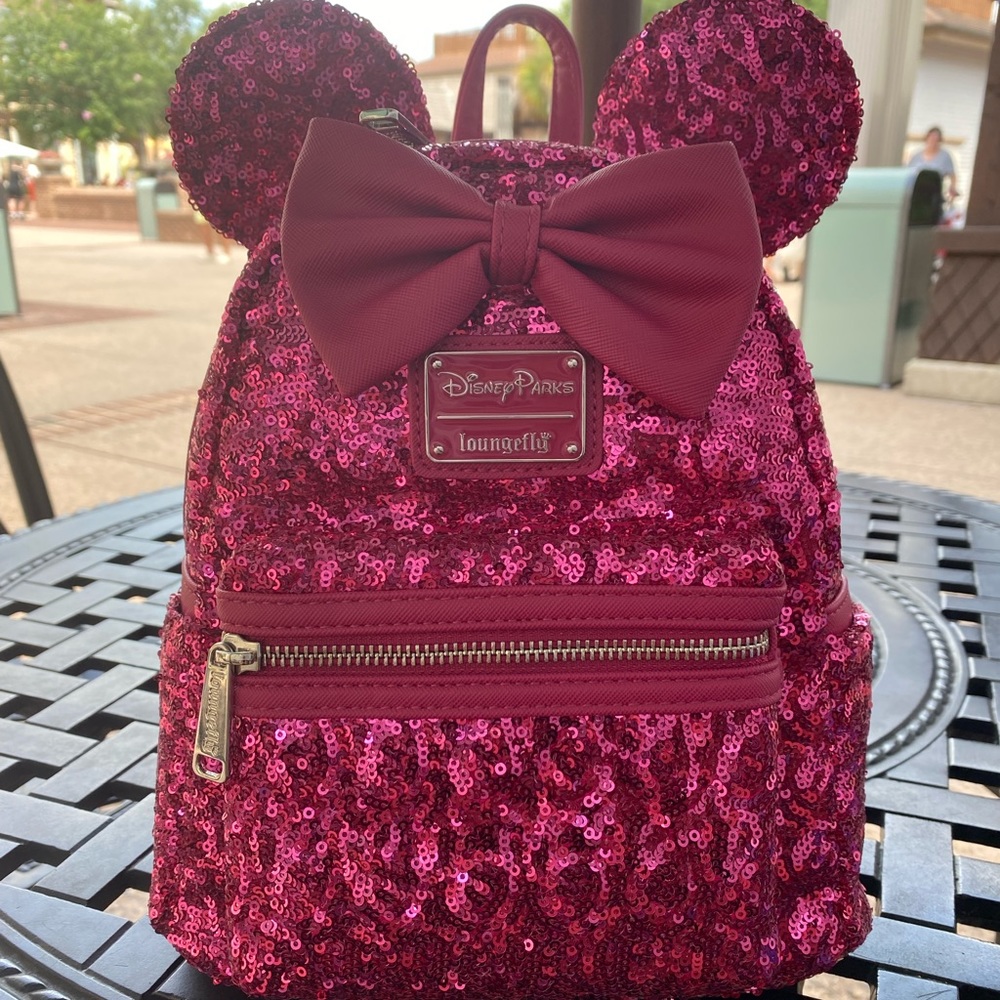 Disney Parks 2022 Imagination Magenta Orchid Sequin Loungefly